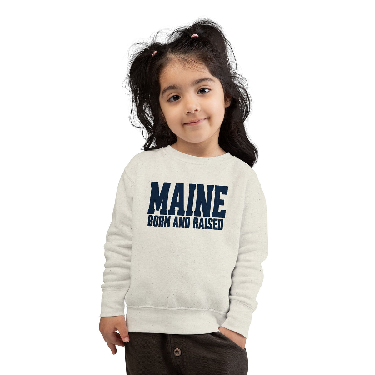 Maine Born and Raised Modern New England Unisex Toddler Sweatshirt