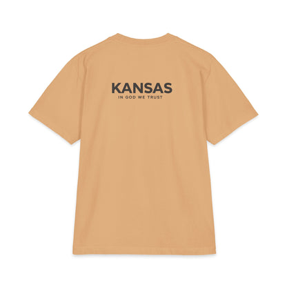 Kansas All State In God We Trust Unisex Max Heavyweight Short Sleeve