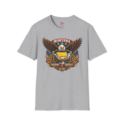 Montana Americana Eagle Unisex Softstyle T Shirt State Pride Graphic Tee Collections FS03