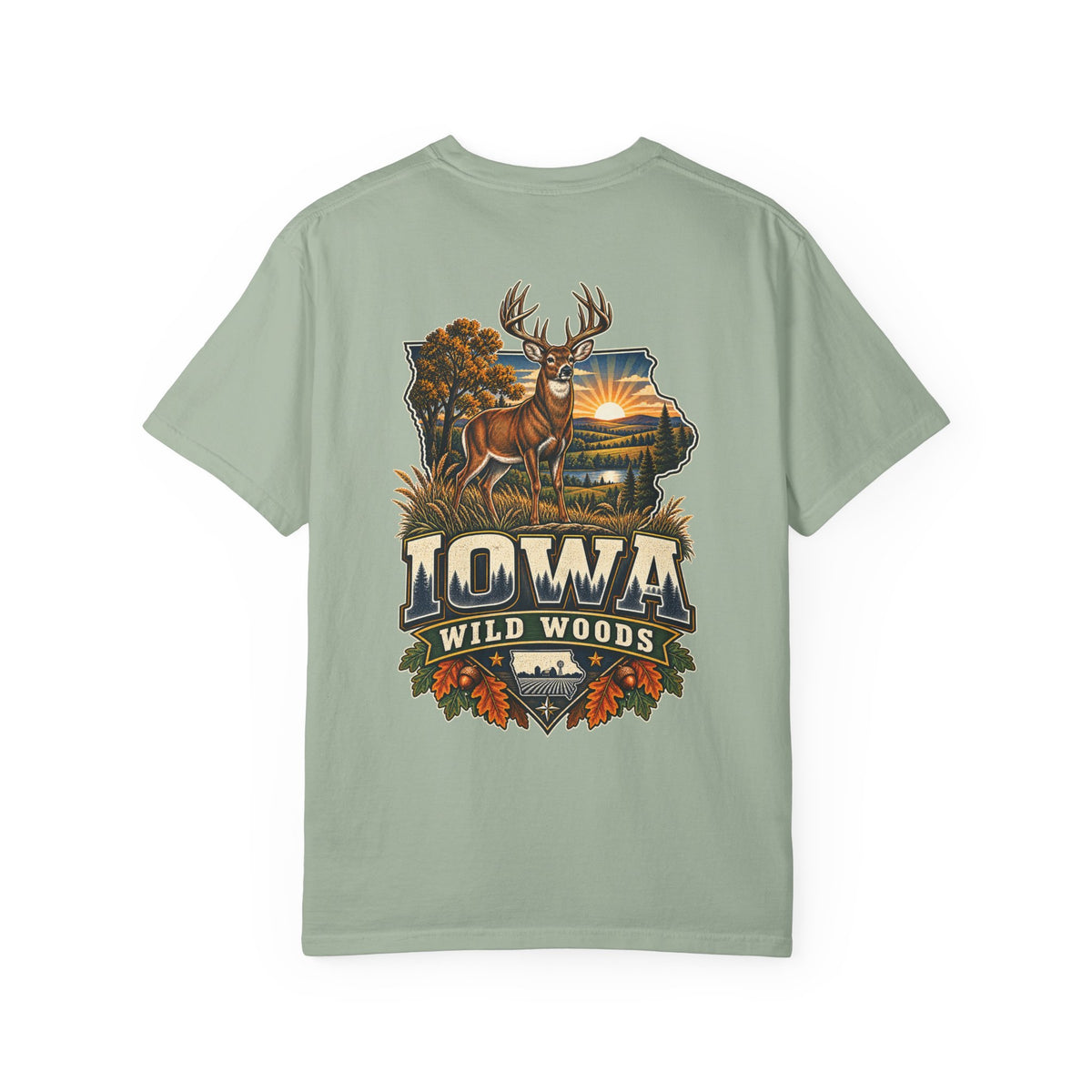 Iowa Wild Woods Unisex Comfort Color 1717 Streetwear Graphic Tee