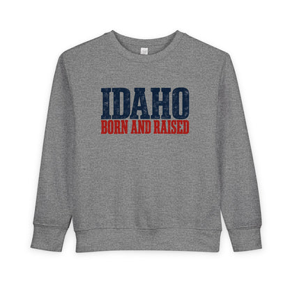 Idaho Born and Raised Classic Heritage Unisex Toddler Sweatshirt