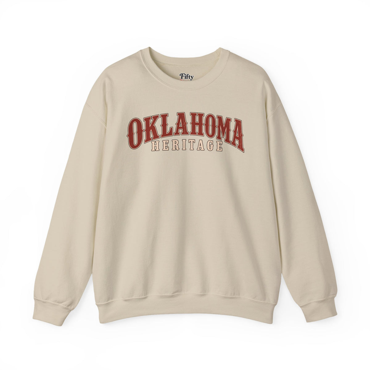 Oklahoma Heritage Unisex Crewneck Sweatshirt State Name Graphic