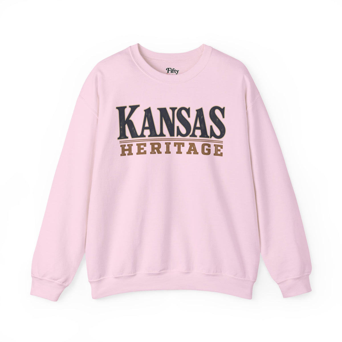 Kansas Heritage Unisex Crewneck Sweatshirt State Name Graphic