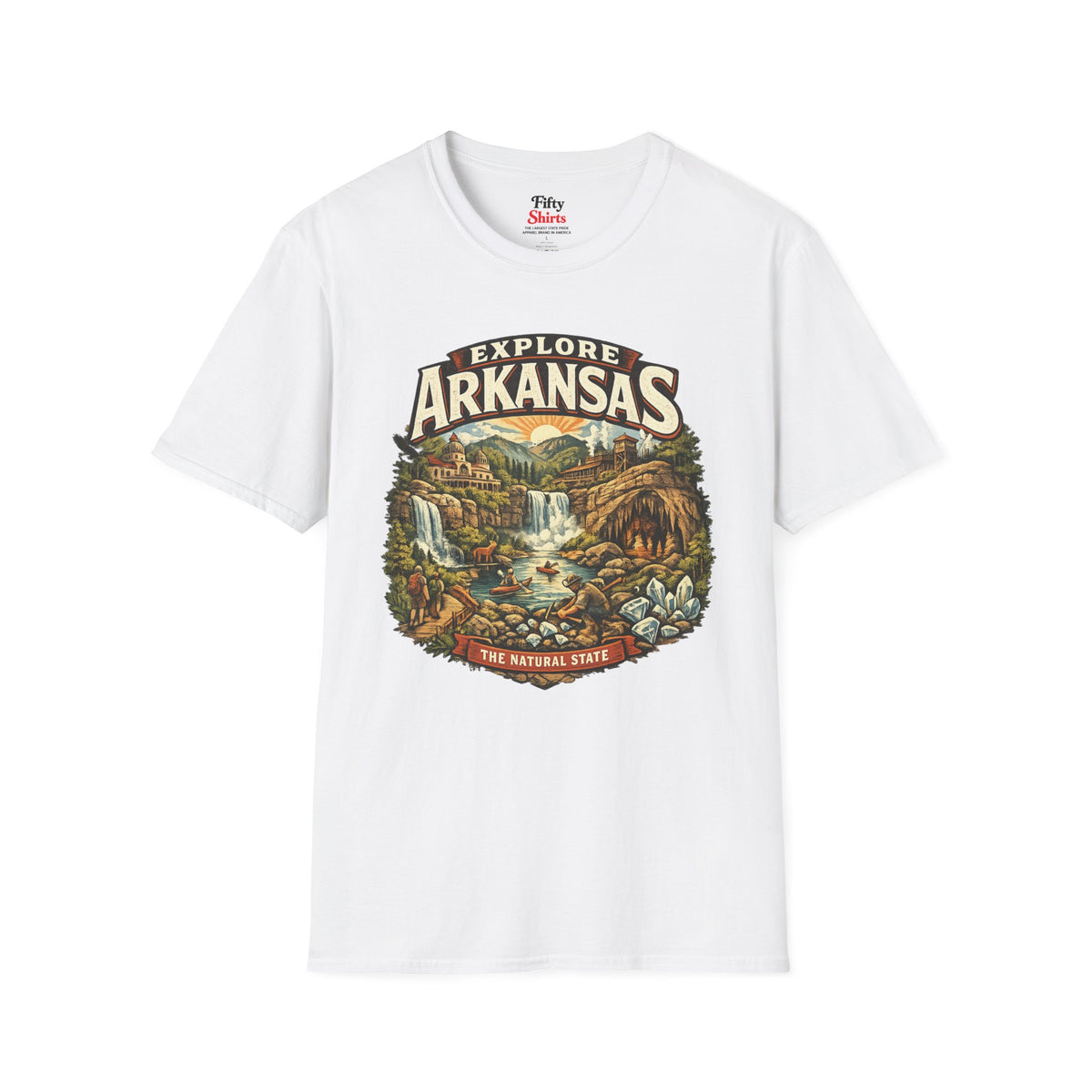 Explore Arkansas Unisex Softstyle T Shirt State Pride Graphic Tee Collections FS03