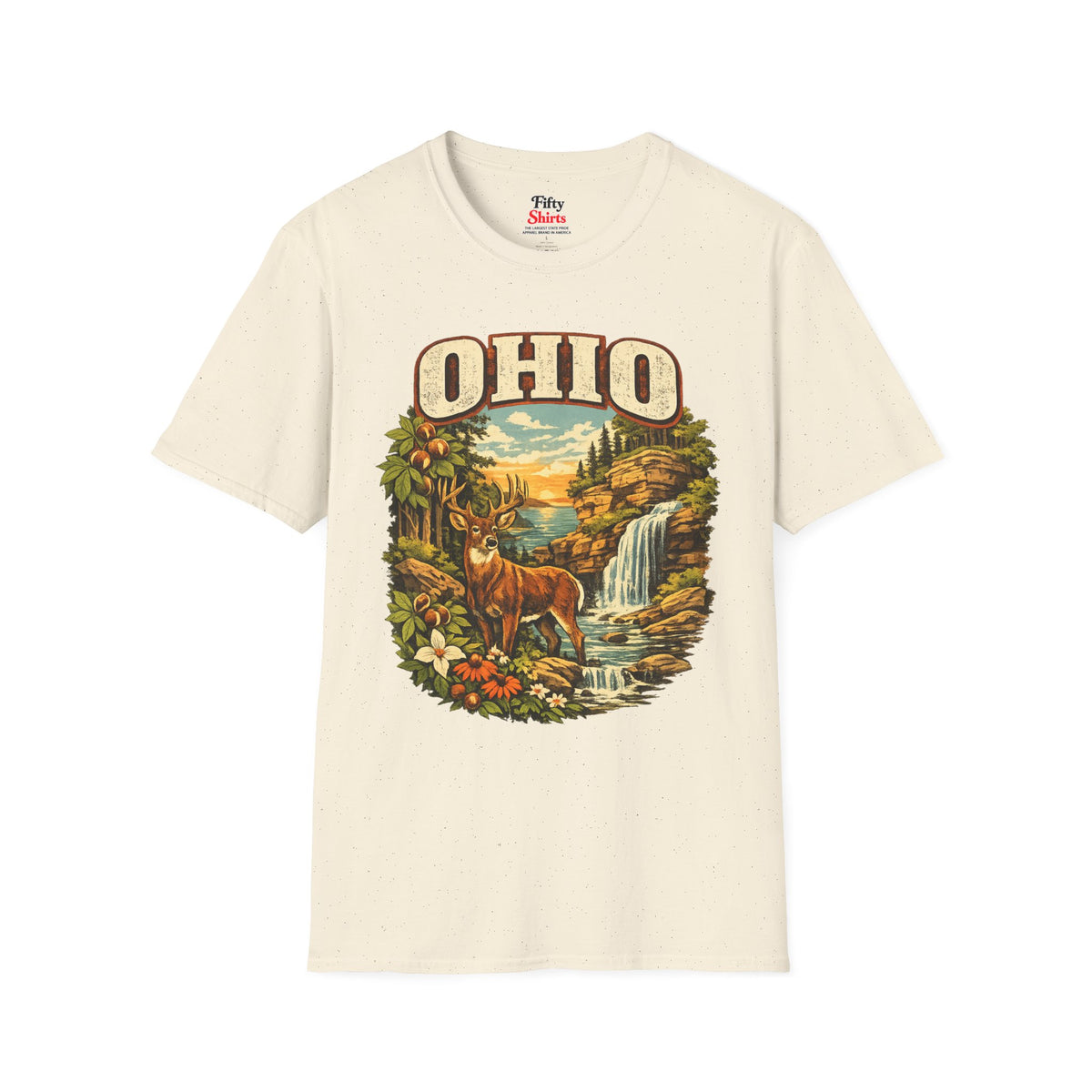 Ohio Wildlife Unisex Softstyle T Shirt State Pride Graphic Tee Collections FS03