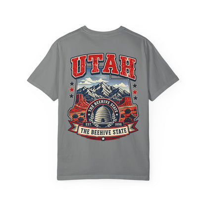 Utah the Beehive State Unisex Comfort Color 1717 Streetwear Graphic Tee