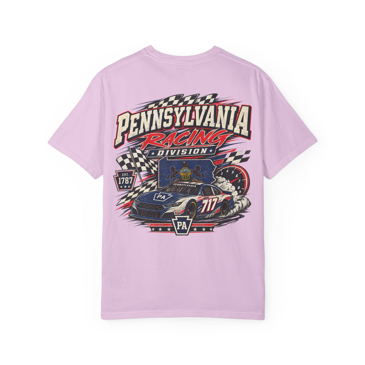 Pennsylvania Racing Division Unisex Comfort Color 1717 Streetwear Graphic Tee