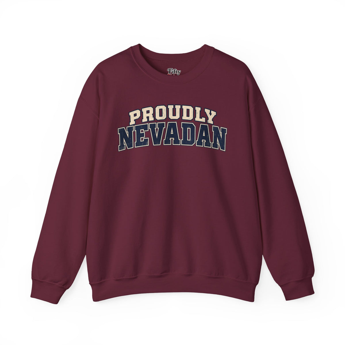 Proudly Nevadan Nevada Unisex Crewneck Sweatshirt State Name Graphic