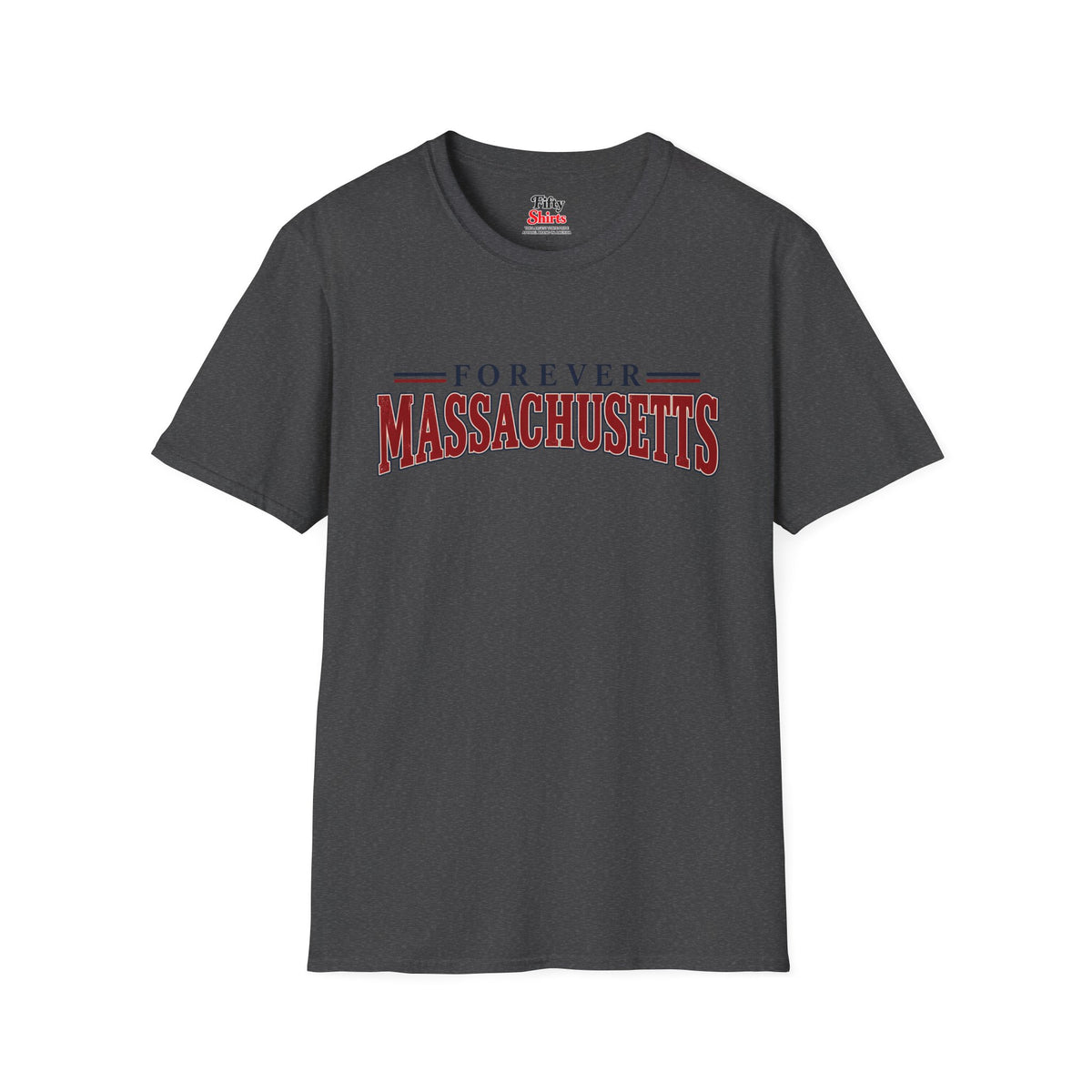Forever Massachusetts Unisex Softstyle T Shirt State Name Graphic Tee