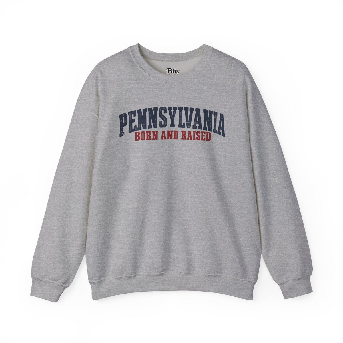 Pennsylvania Born and Raised Minimal Heritage Unisex Sweatshirt Graphic