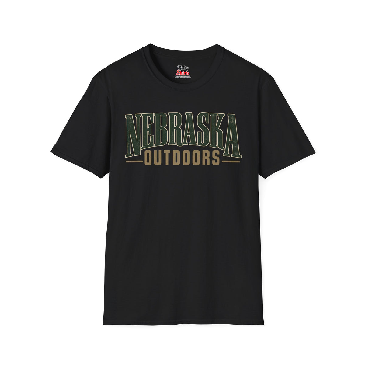 Nebraska Outdoors Unisex Softstyle T Shirt State Name Graphic Tee