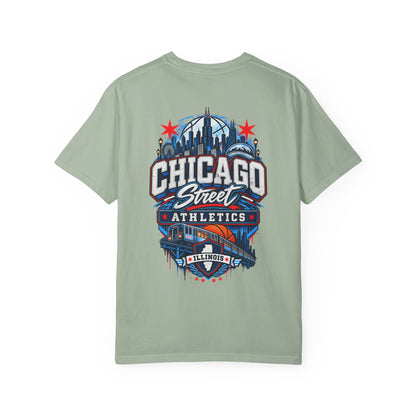 Chicago Illinois Street Athletics Unisex Comfort Color 1717 Streetwear Graphic Tee
