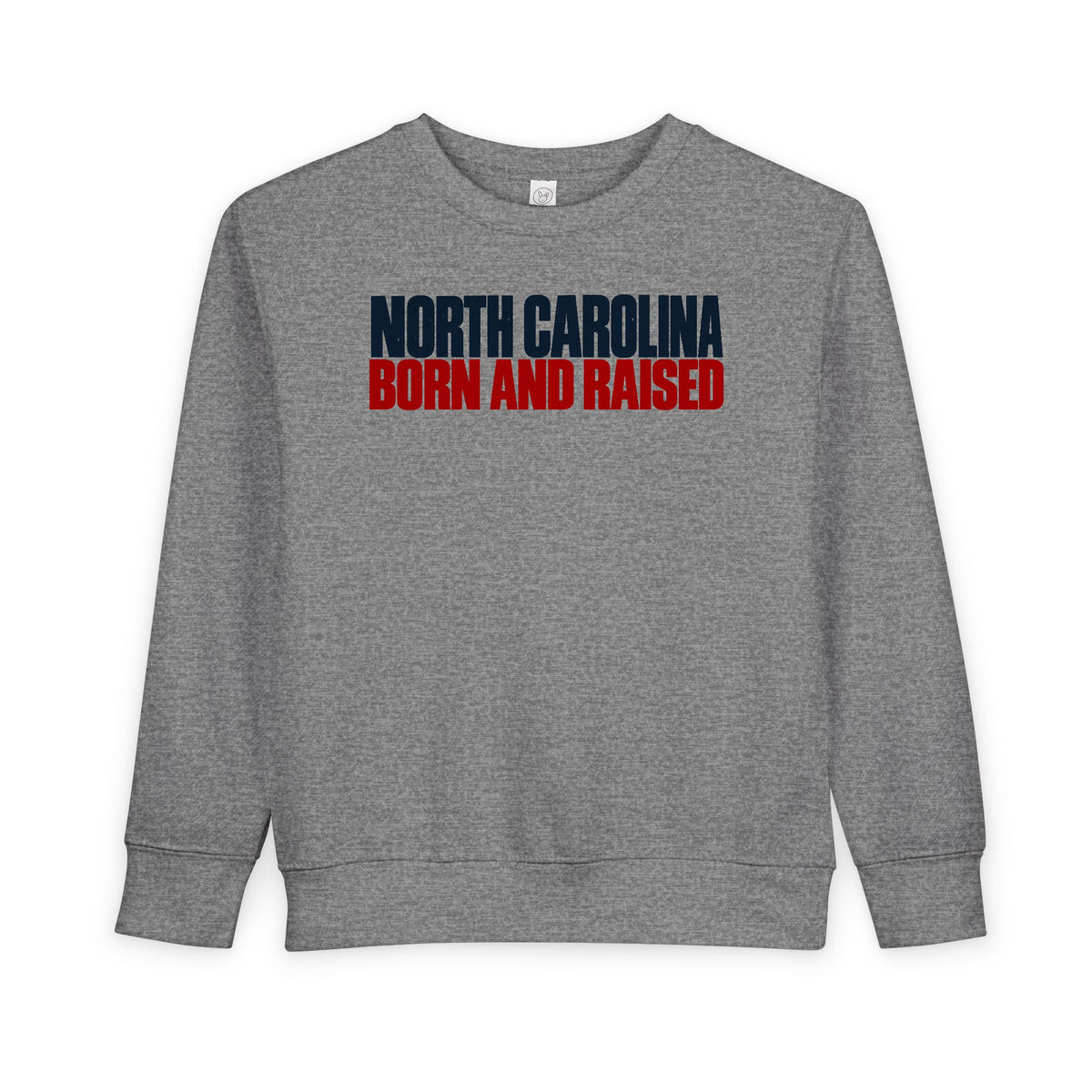 North Carolina Born and Raised Southern Streetwear Unisex Toddler Sweatshirt