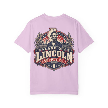 Illinois Land of Lincoln Suppy Co. Unisex Comfort Color 1717 Streetwear Graphic Tee