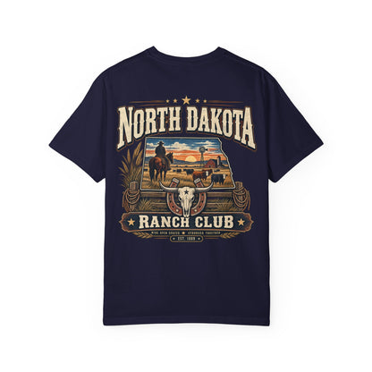 North Dakota Ranch Club Unisex Comfort Color 1717 Streetwear Graphic Tee