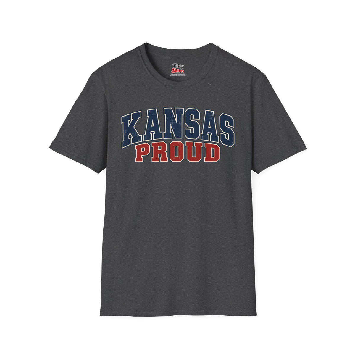 Kansas Proud Unisex Softstyle T Shirt State Name Graphic Tee