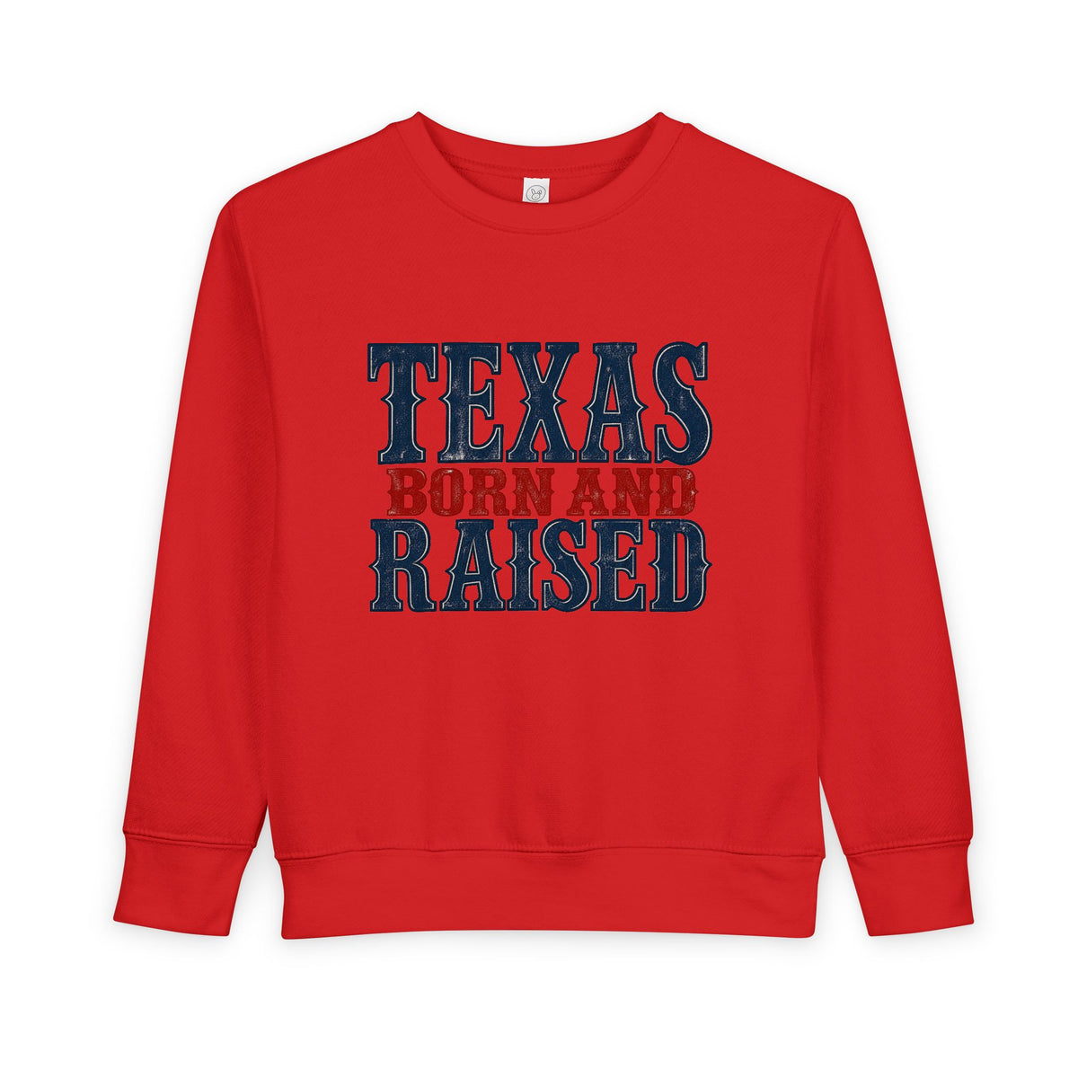 Texas Born and Raised Classic Heritage Unisex Toddler Sweatshirt Graphic