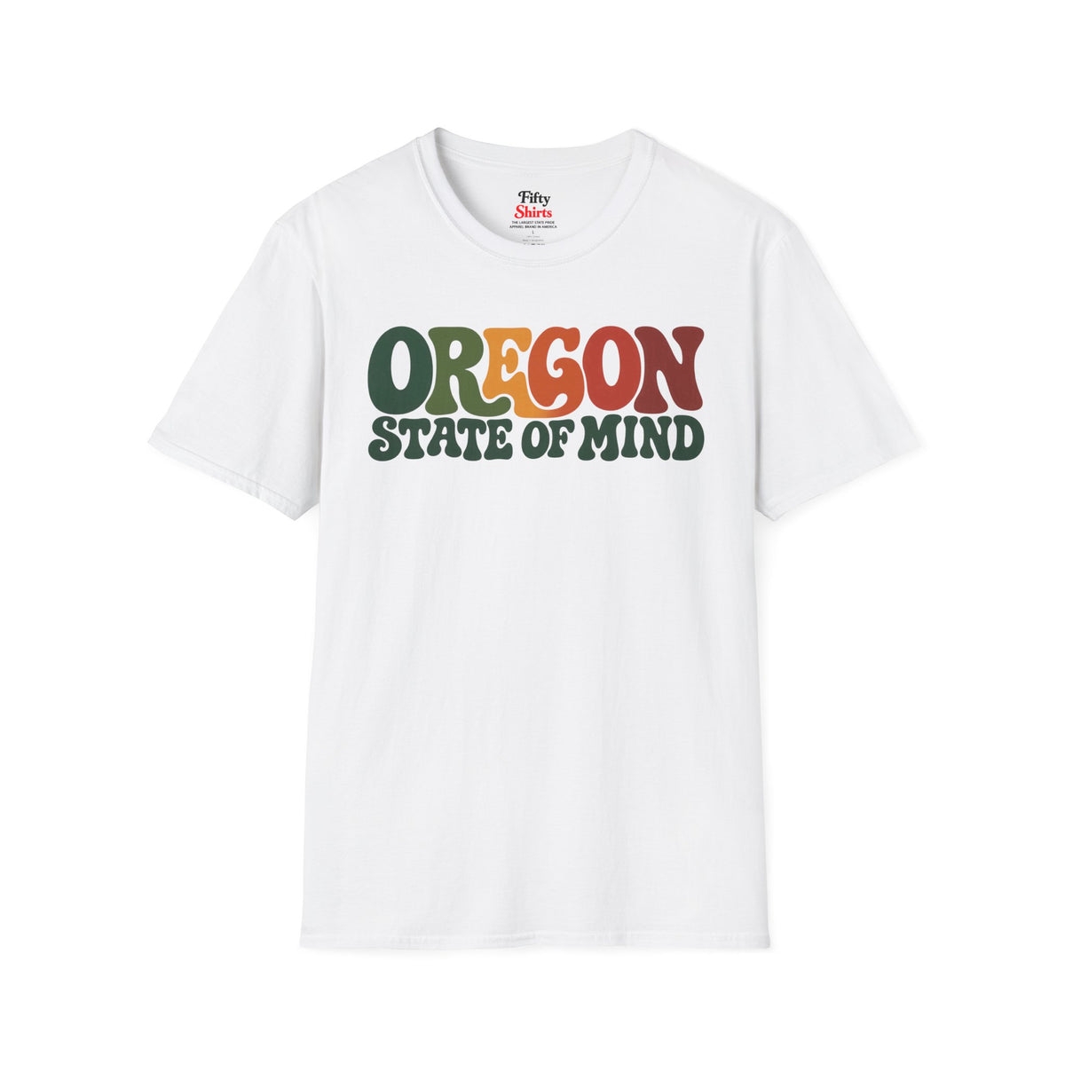 Oregon State of Mind Unisex Softstyle T Shirt State Name Graphic Tee