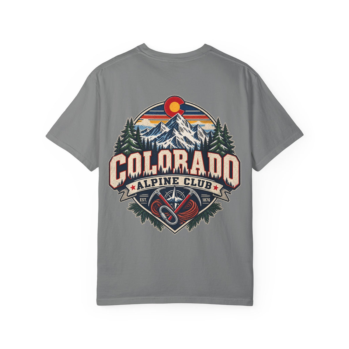 Colorado Alpine Club  Unisex Comfort Color 1717 Streetwear Graphic Tee
