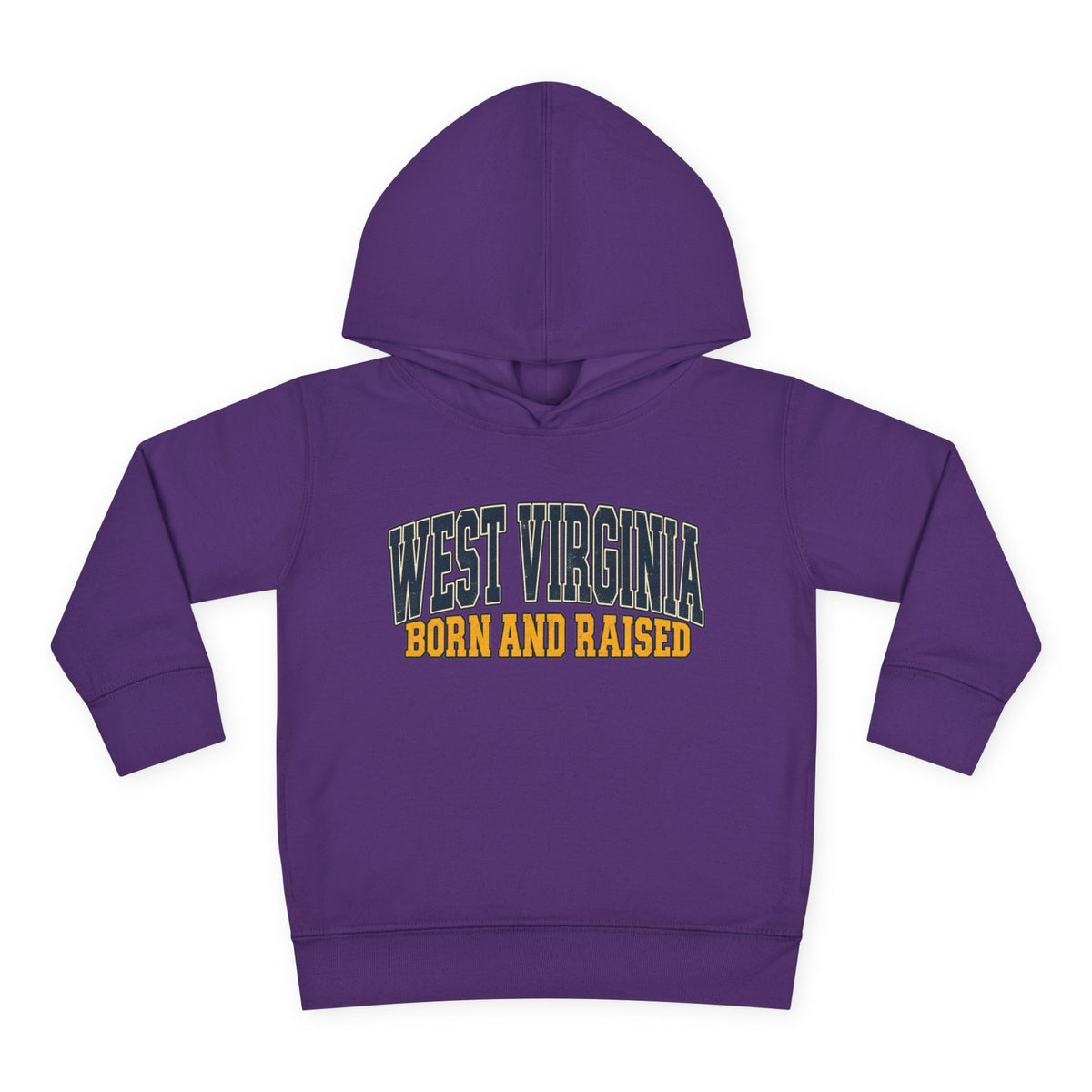 West Virginia Born and Raised Vintage Americana Unisex Toddler Pullover Fleece Hoodie