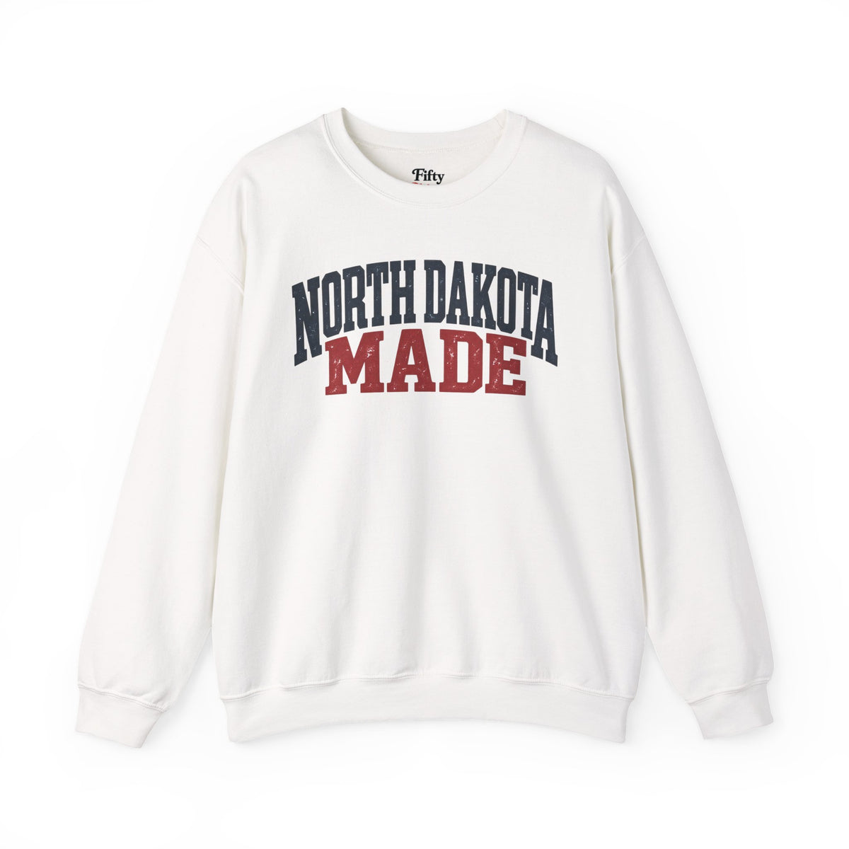 North Dakota Made Unisex Crewneck Sweatshirt State Name Graphic
