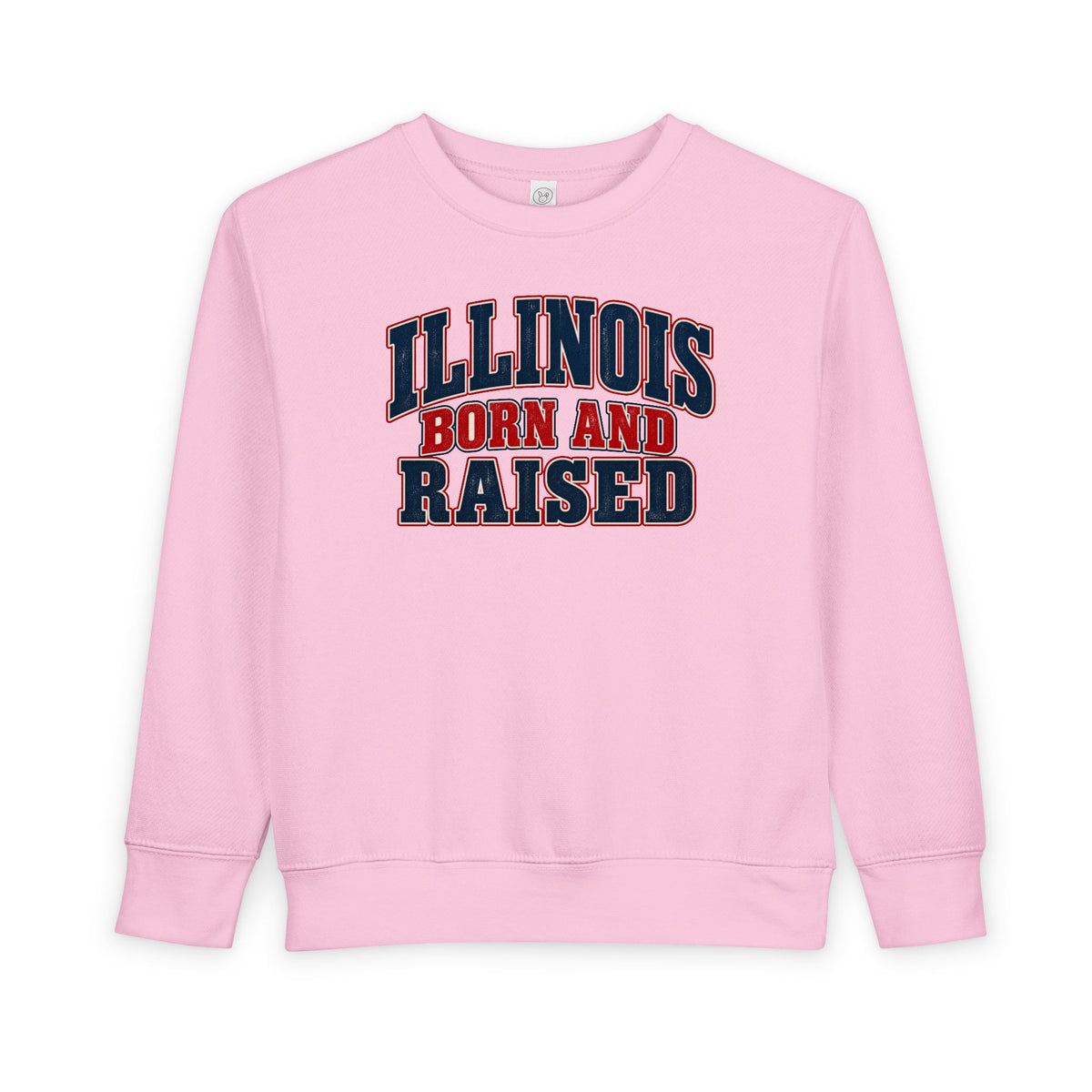 Illinois Born and Raised Classic  Heritage Unisex Toddler Sweatshirt