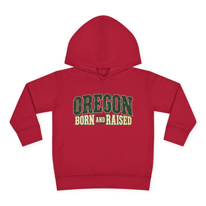 Oregon Born and Raised Pacific Northwest Americana Unisex Toddler Pullover Fleece Hoodie