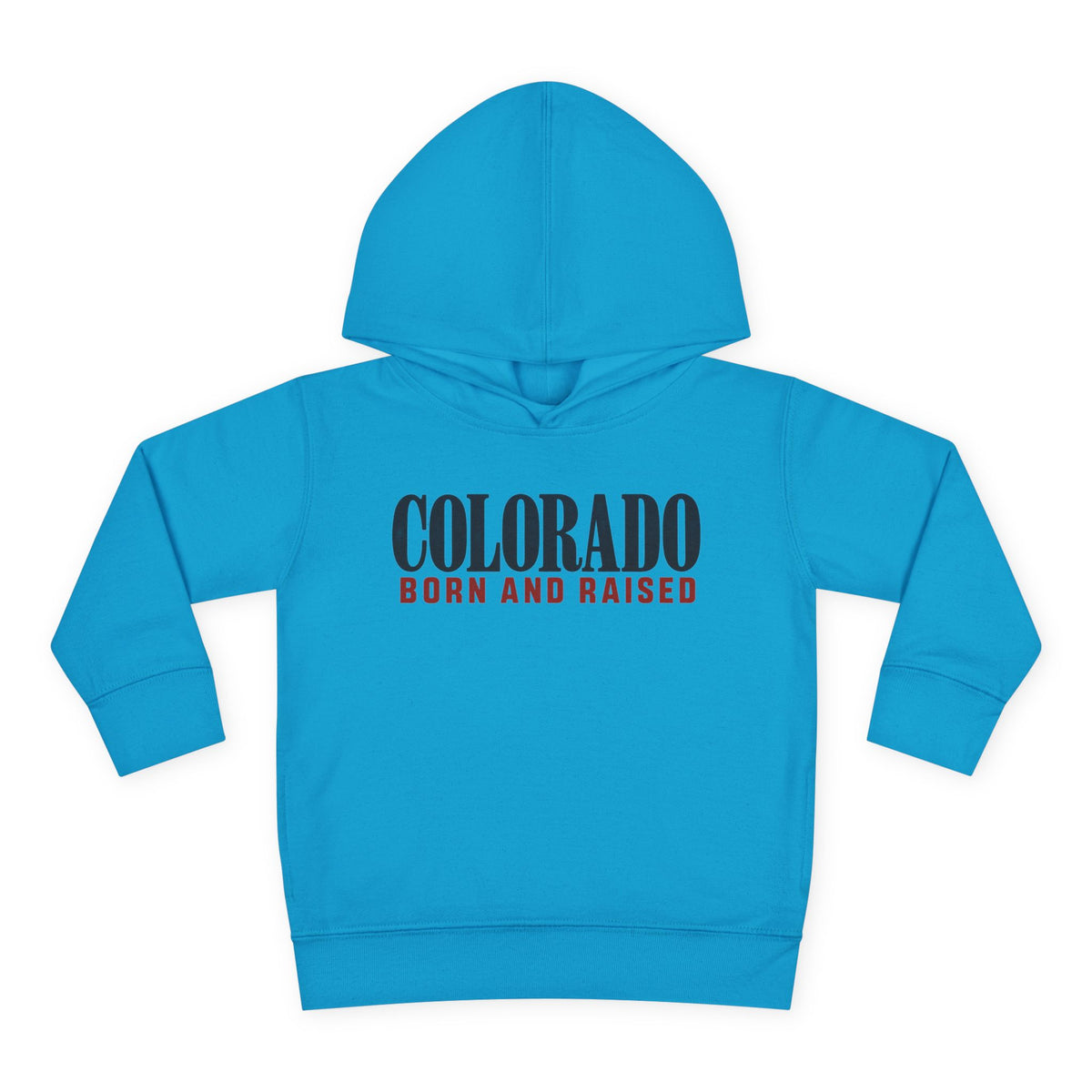 Colorado Born and Raised Premium Mountain Lifestyle Unisex Toddler Pullover Fleece Hoodie