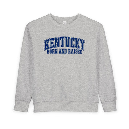 Kentucky Born and Raised Classic Collegiate Unisex Toddler Sweatshirt