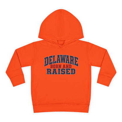 Delaware Born and Raised Rustic Heritage Unisex Toddler Pullover Fleece Hoodie