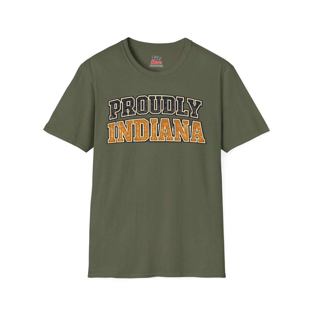 Proudly Indiana Unisex Softstyle T Shirt State Name Graphic Tee