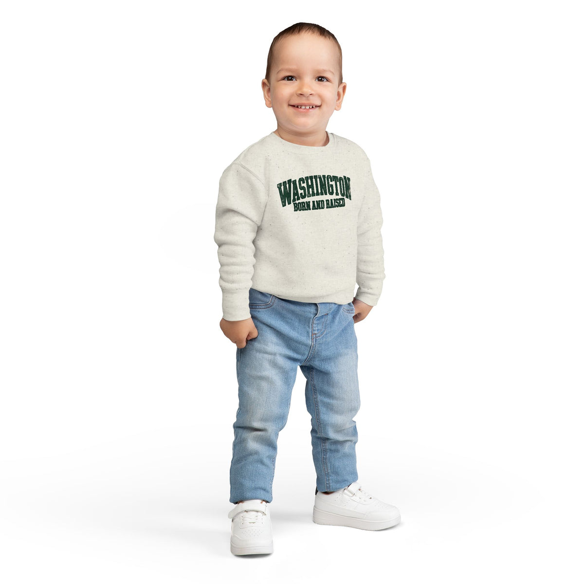Washington Born and Raised Vintage Workwear Unisex Toddler Sweatshirt