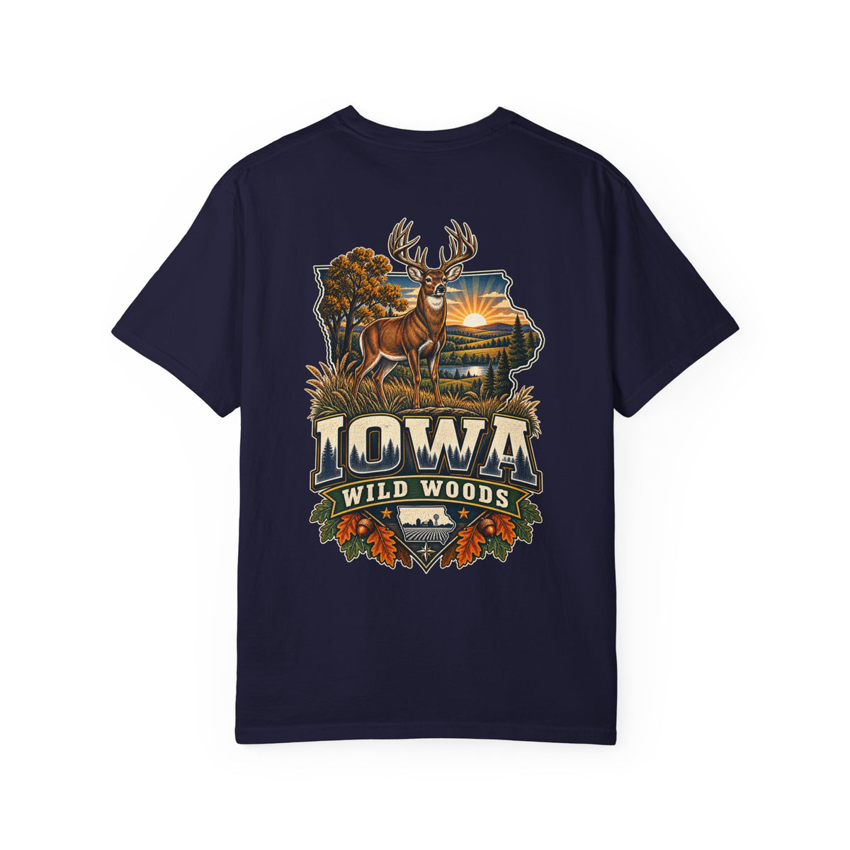 Iowa Wild Woods Unisex Comfort Color 1717 Streetwear Graphic Tee