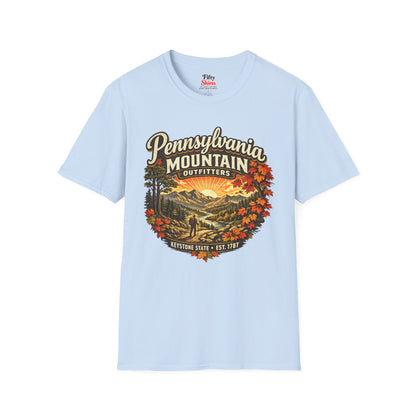 Pennsylvania Mountain Outfitters Unisex Softstyle T Shirt State Pride Graphic Tee Collections FS03