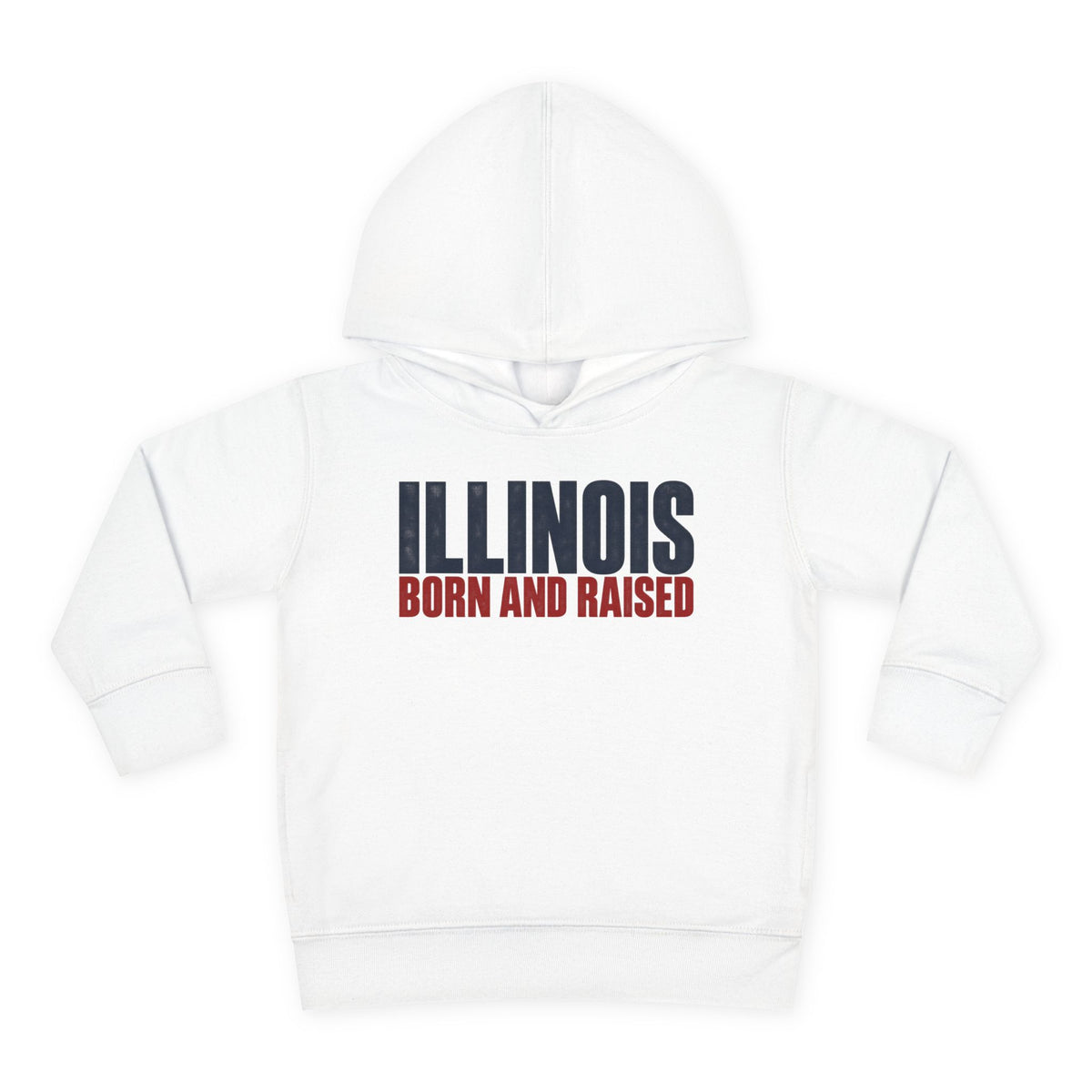 Illinois Born and Raised Modern Midwest Streetwear Unisex Toddler Pullover Fleece Hoodie