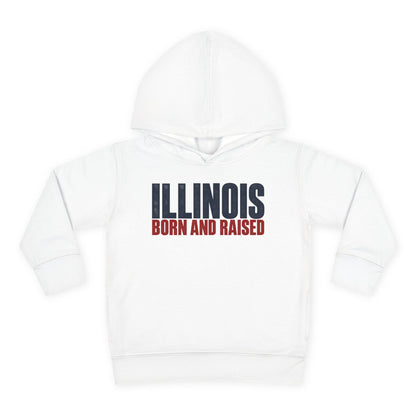 Illinois Born and Raised Modern Midwest Streetwear Unisex Toddler Pullover Fleece Hoodie