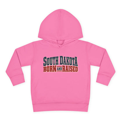 South Dakota Born and Raised Vintage Americana Unisex Toddler Pullover Fleece Hoodie