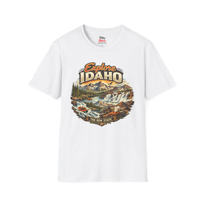 Explore Idaho Unisex Softstyle T Shirt State Pride Graphic Tee Collections FS03