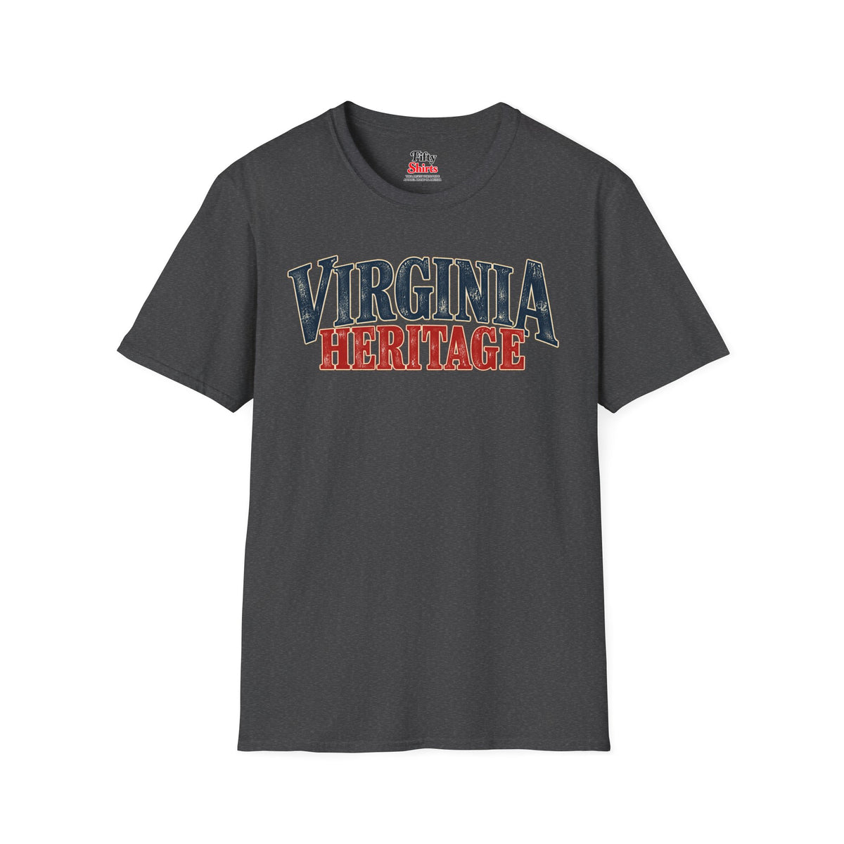 Virginia Heritage Unisex Softstyle T Shirt State Name Graphic Tee