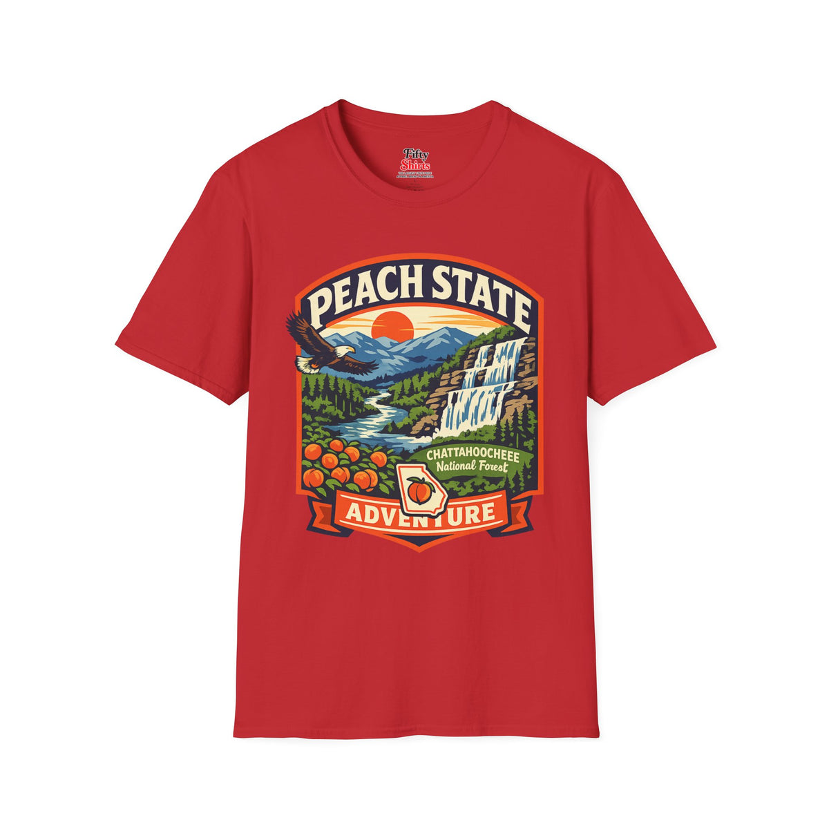 Georgia Peach State Unisex Softstyle T Shirt State Pride Graphic Tee Collections FS03