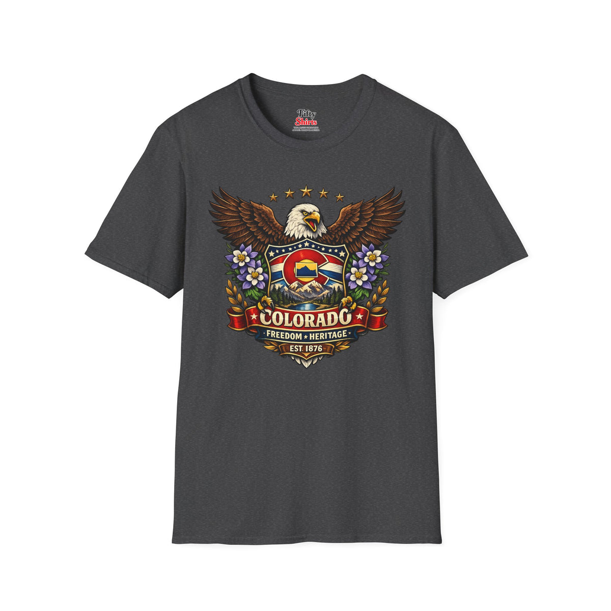 Colorado Americana Eagle Unisex Softstyle T Shirt State Pride Graphic Tee Collections FS03