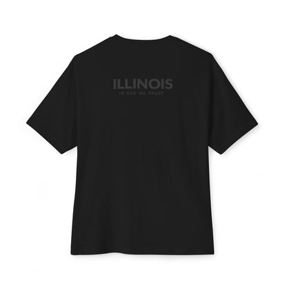 Illinois All State In God We Trust Unisex Casual Oversized Boxy Tee