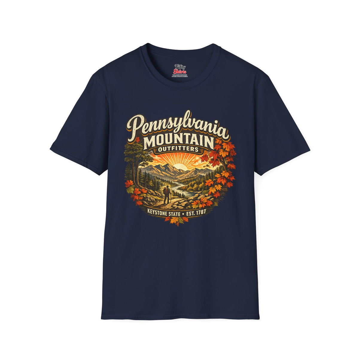 Pennsylvania Mountain Outfitters Unisex Softstyle T Shirt State Pride Graphic Tee Collections FS03