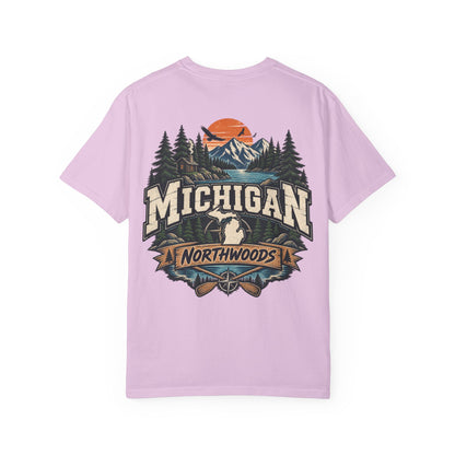 Michigan Northwoods Unisex Comfort Color 1717 Streetwear Graphic Tee