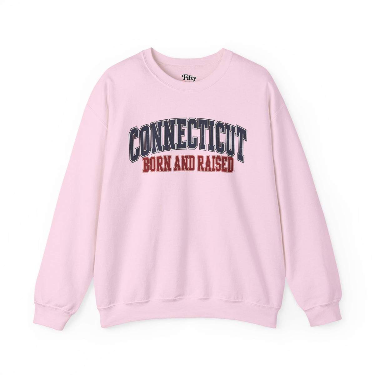 Connecticut Born and Raised Retro Collegiate Unisex Sweatshirt Graphic
