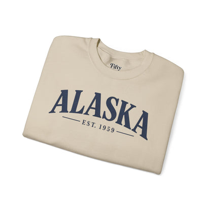 Alaska Est 1959 Unisex Crewneck Sweatshirt State Name Graphic