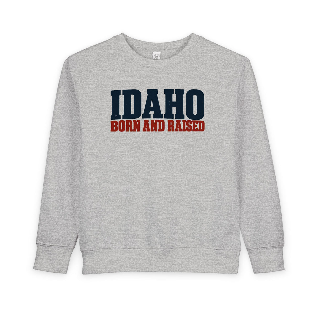 Idaho Born and Raised Rustic Americana Unisex Toddler Sweatshirt