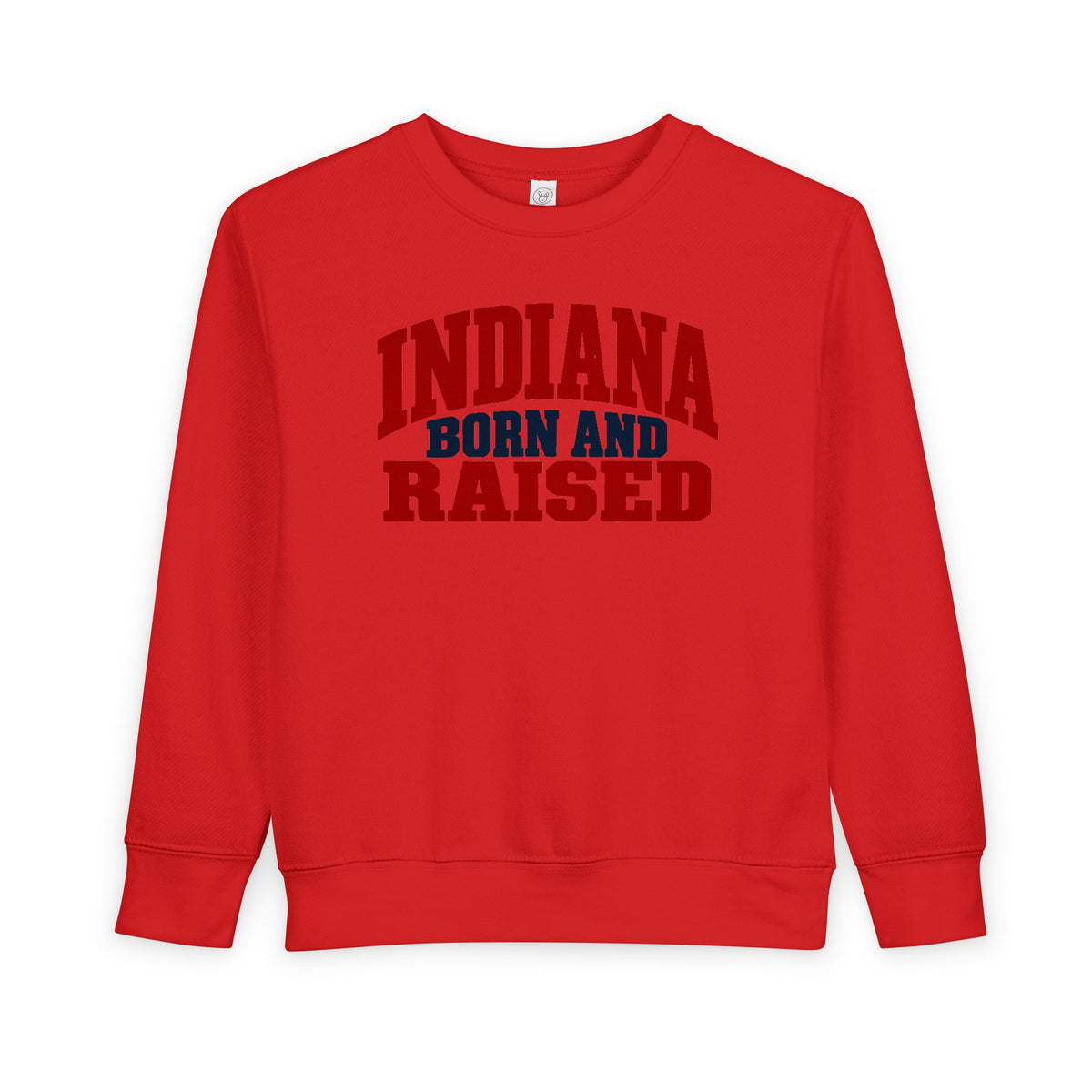 Indiana Born and Raised Rustic Americana Unisex Toddler Sweatshirt