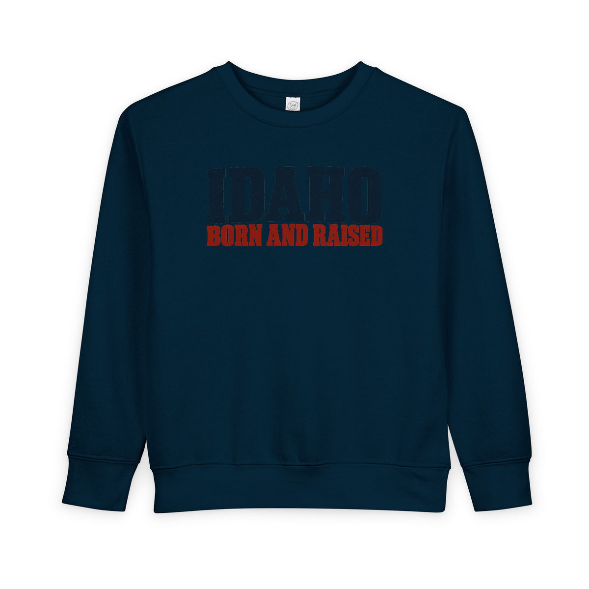 Idaho Born and Raised Rustic Americana Unisex Toddler Sweatshirt
