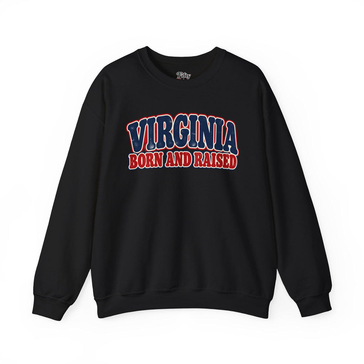 Virginia Born and Raised Retro 1970s Unisex Sweatshirt Graphic
